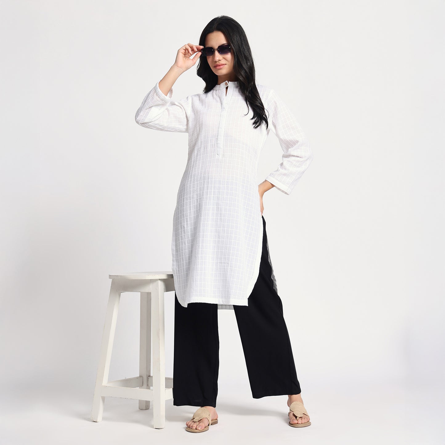 Black Straight Palazzo Pants