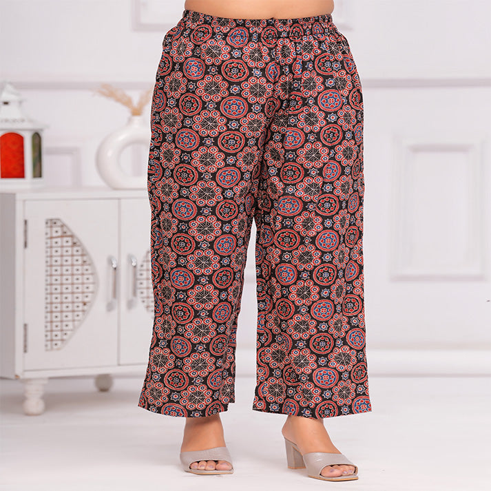 Black Ajrakh Printed cotton coord set