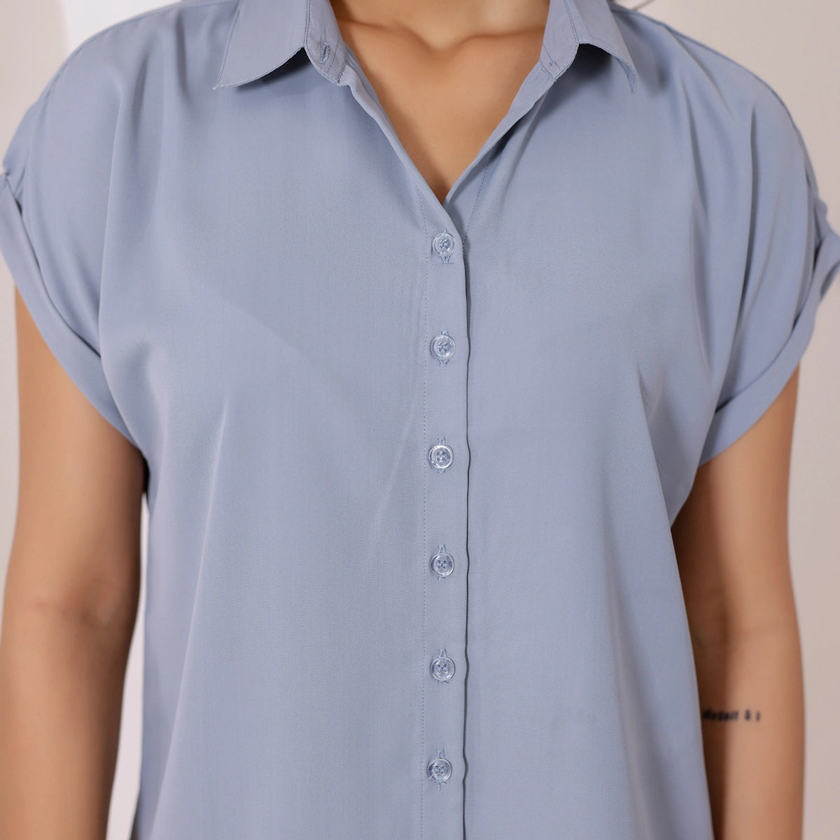 Pastel Blue Plain Shirt