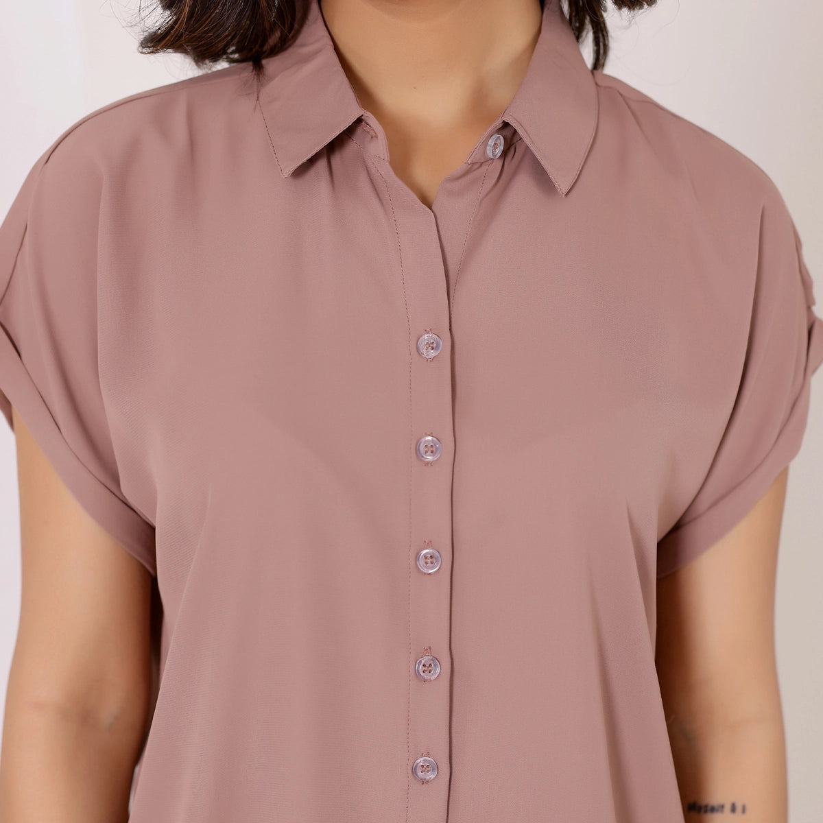 Pastel Brown Plain Shirt