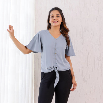 Pastel Blue knot shirt