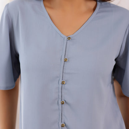 Pastel Blue knot shirt