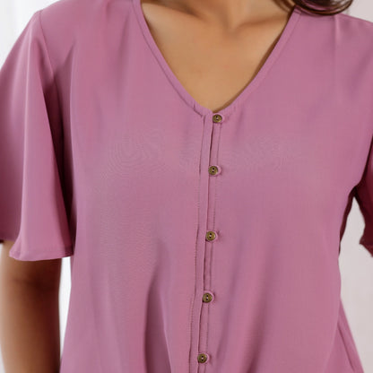 Dusty Mauve Knot Shirt