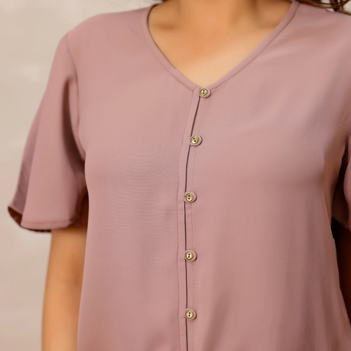 Pastel Brown Knot Shirt