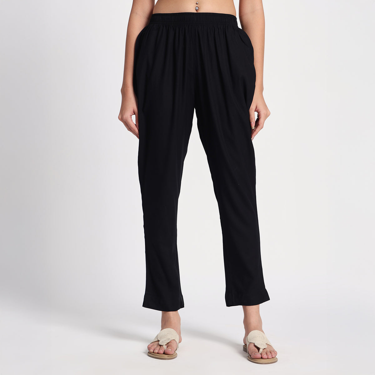 Black Narrow Pants for Women