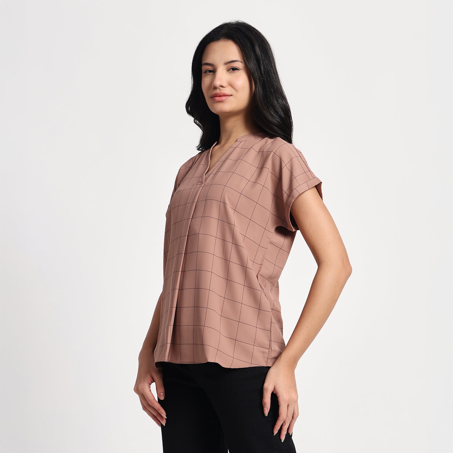 Pastle Brown Check Tunic