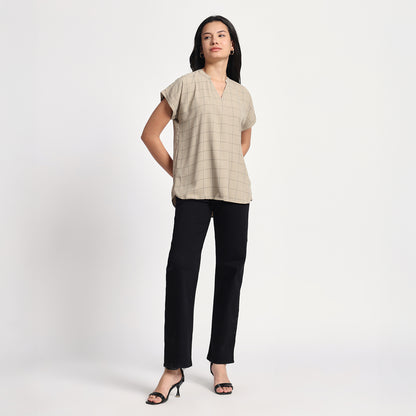 Vintage Mauve Check Tunic