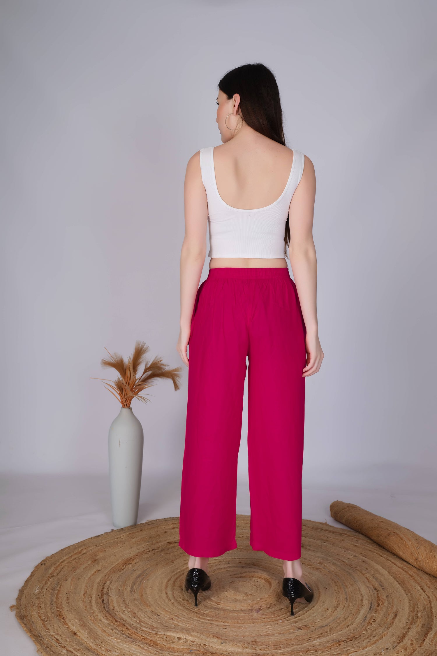 Barbie Pink Straight Palazzo Pants