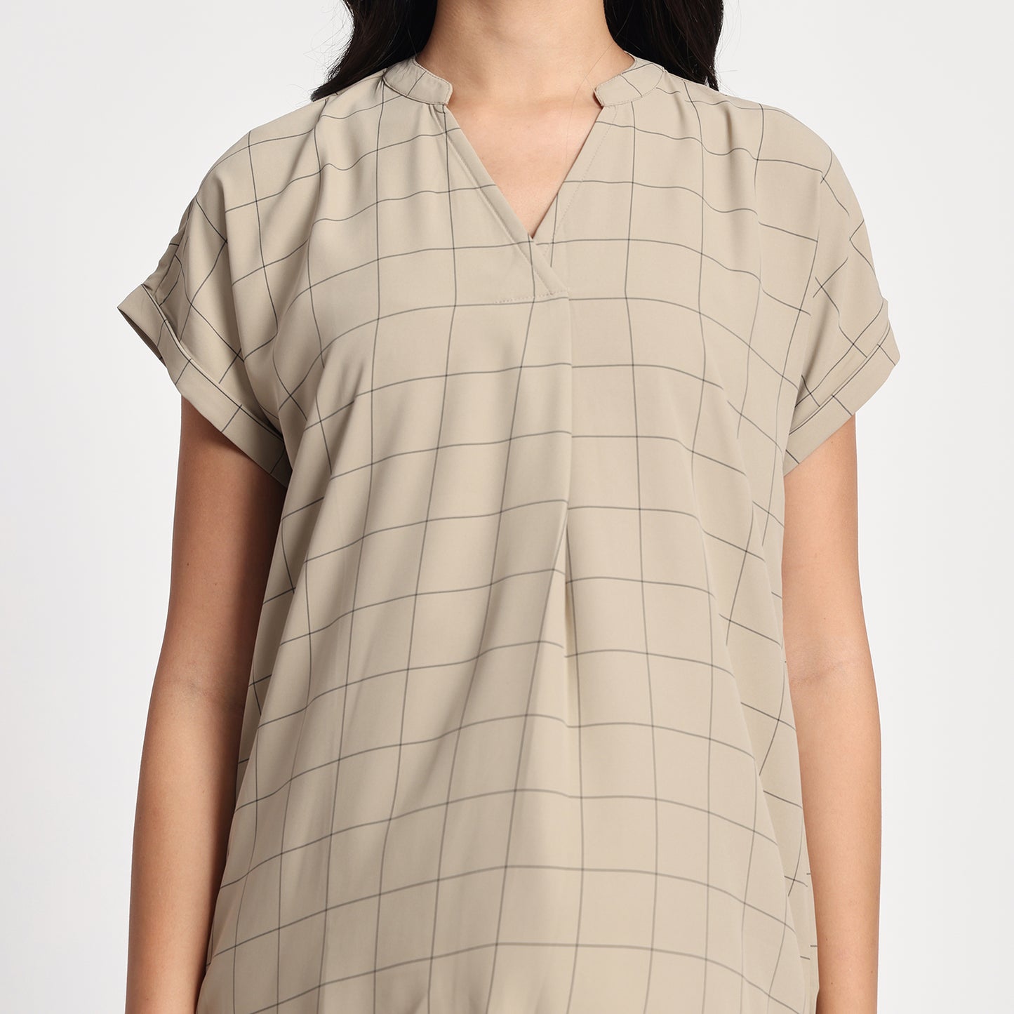 Vintage Mauve Check Tunic