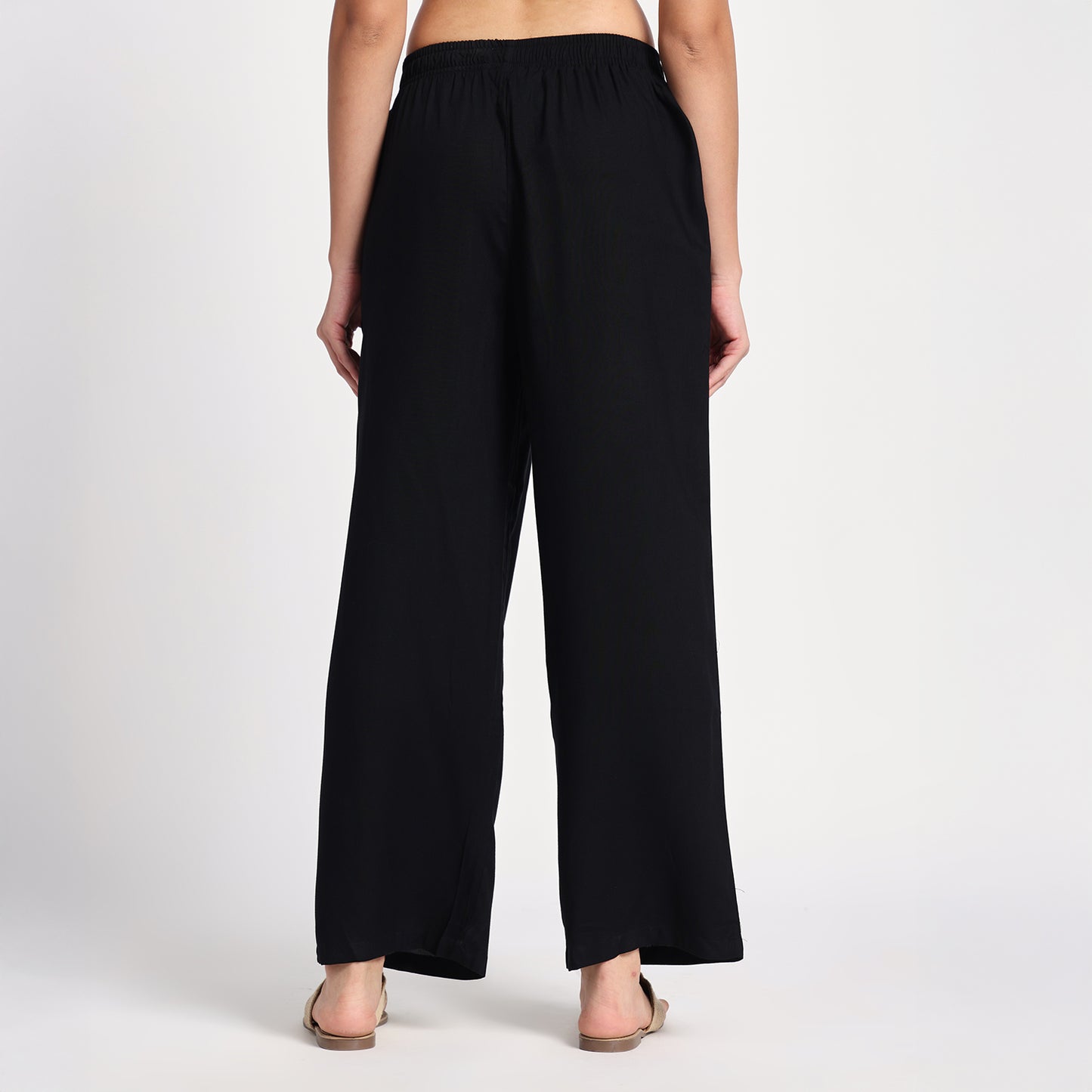 Black Straight Palazzo Pants