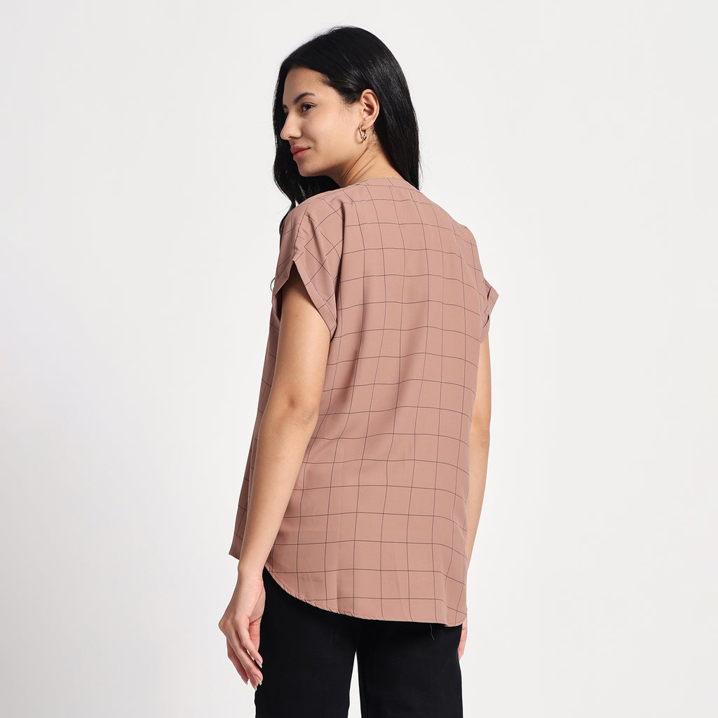 Pastle Brown Check Tunic