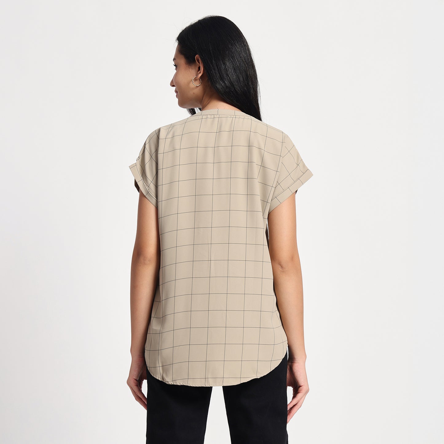 Vintage Mauve Check Tunic