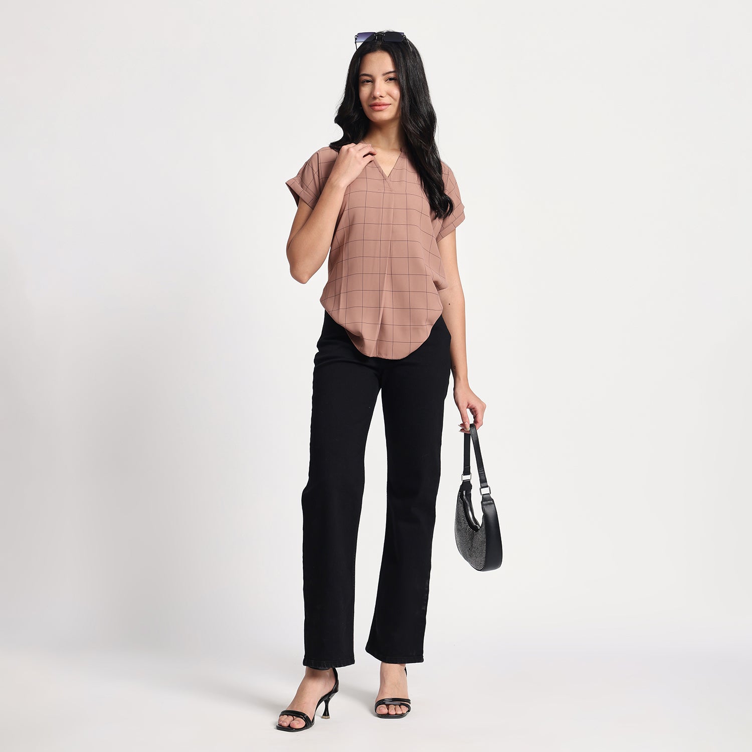 Pastle Brown Check Tunic