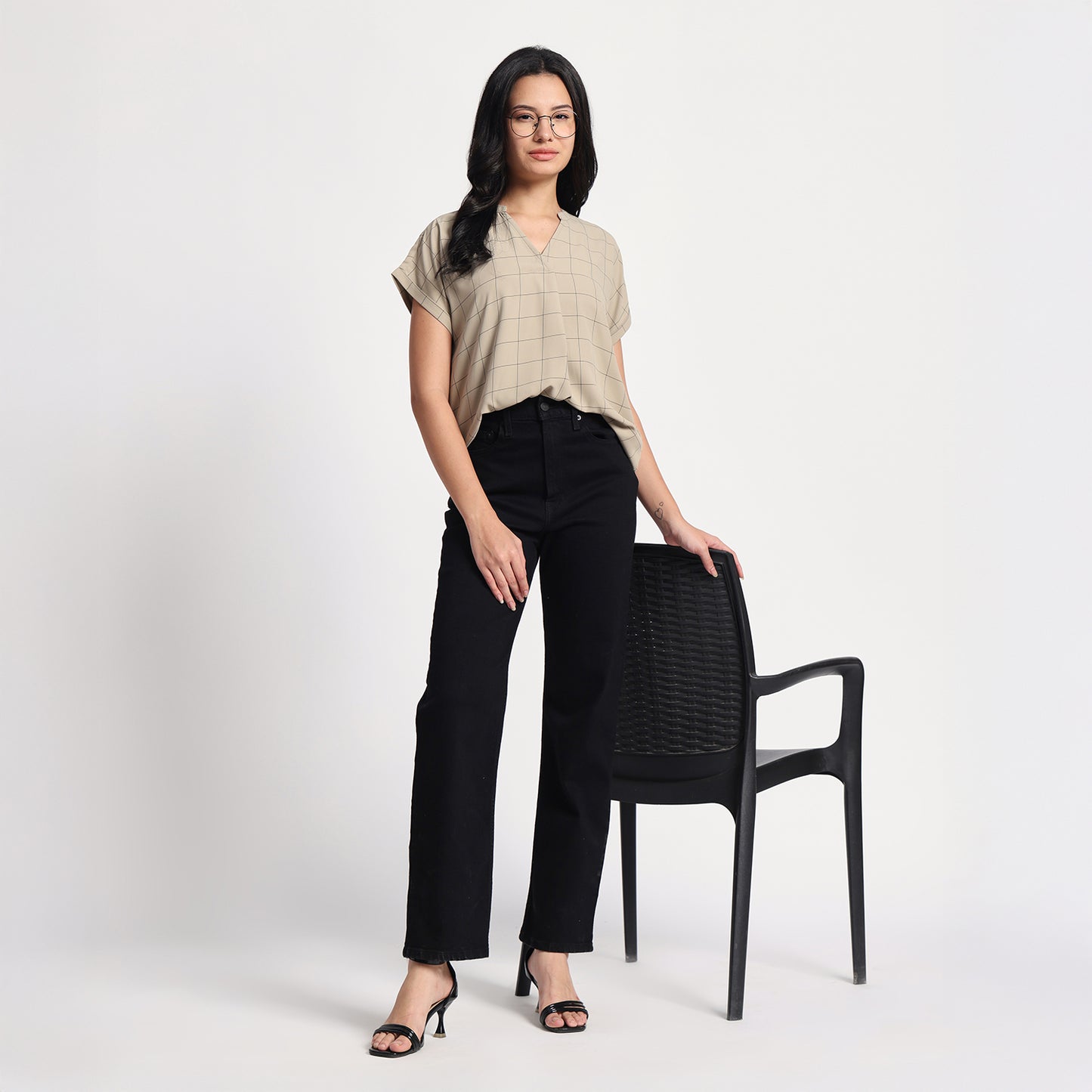 Vintage Mauve Check Tunic