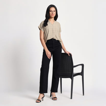 Vintage Mauve Check Tunic