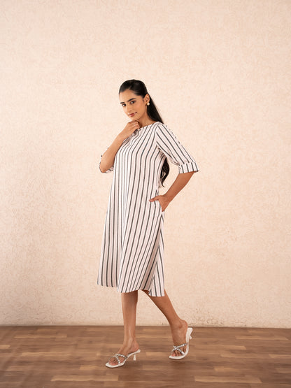 Striped Midi Dress
