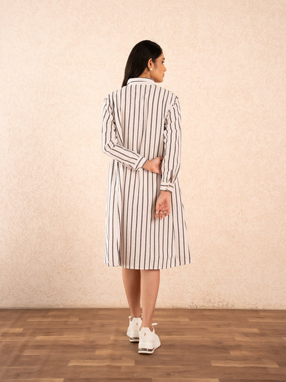 Striped Midi Dress - 2