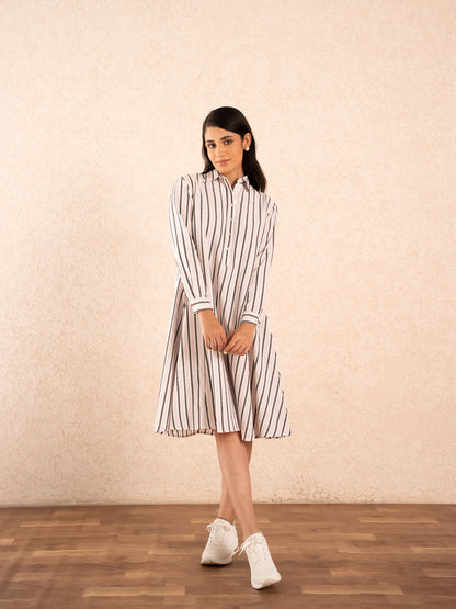 Striped Midi Dress - 2