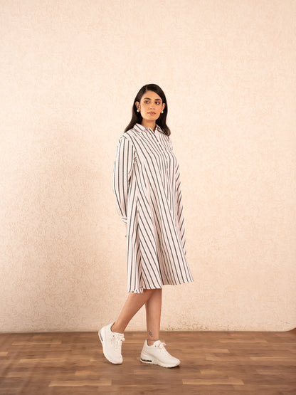Striped Midi Dress - 2