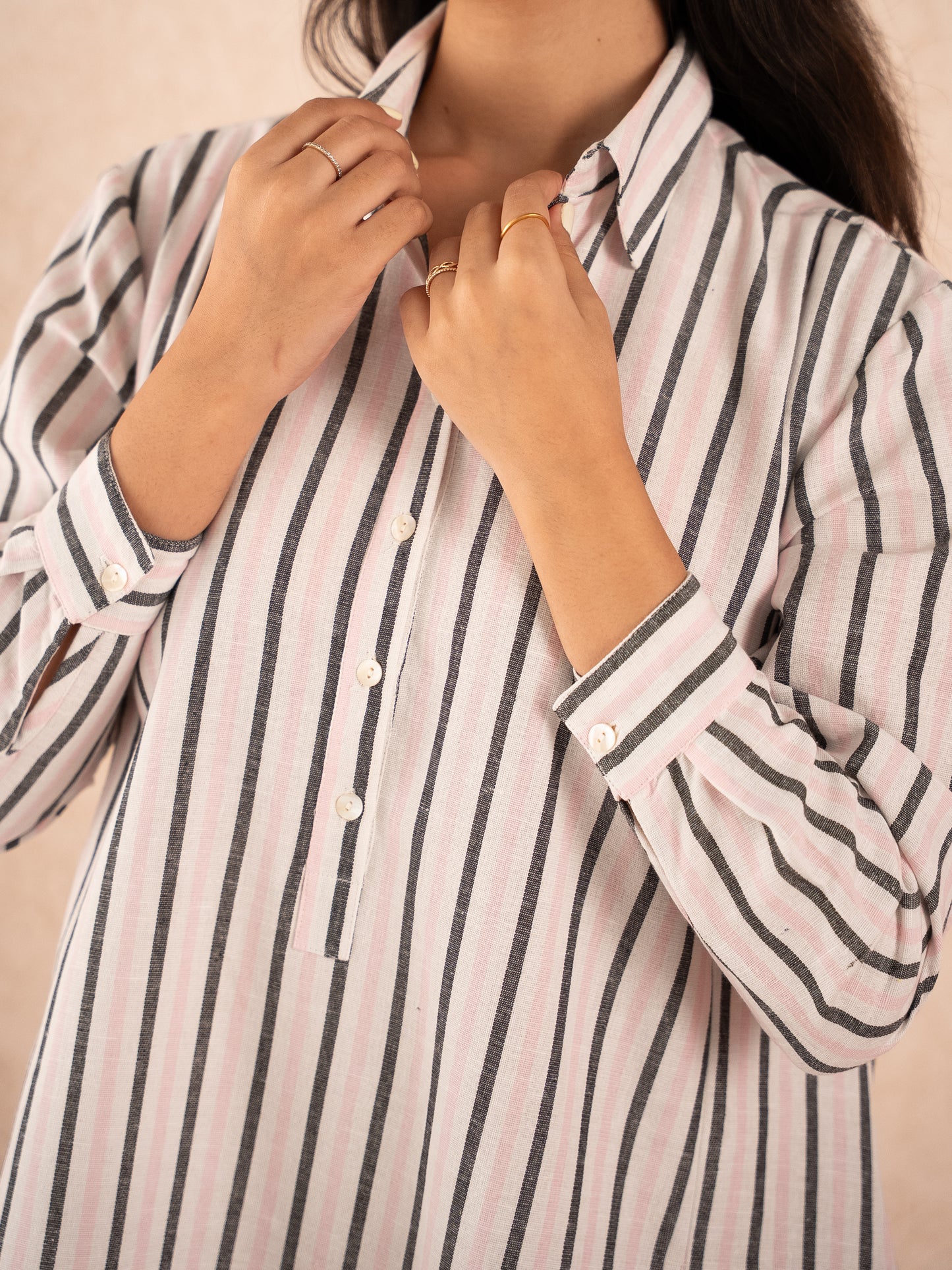 Striped Midi Dress - 2