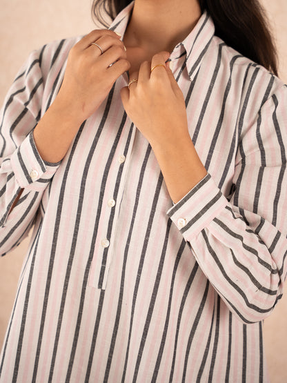 Striped Midi Dress - 2