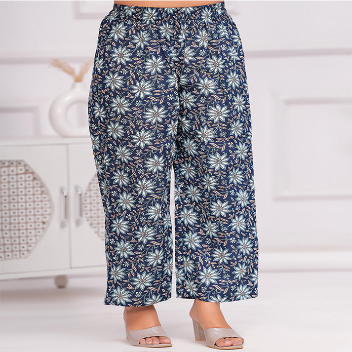 Blue floral printed Cotton Co-ord set